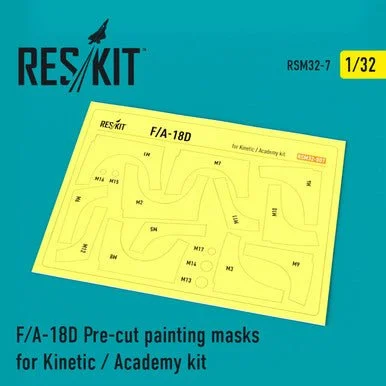 1/32 Reskit F/A-18D Pre-cut painting masks for Kinetic / Academy kit (1/32)