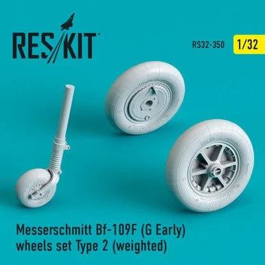 1/32 Reskit Messerschmitt Bf-109F (G Early) wheels set Type 2 (weighted) (1/32)