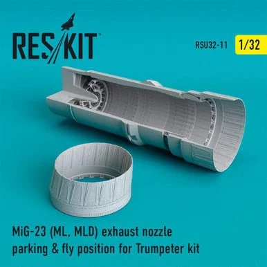 1/32 Reskit MiG-23 (ML MLD) exhaust nozzle parking & fly position for Trumpeter kit