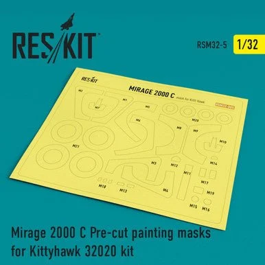 1/32 Reskit Mirage 2000 C Painting Masks for Kittyhawk 32020 kit (1/32)