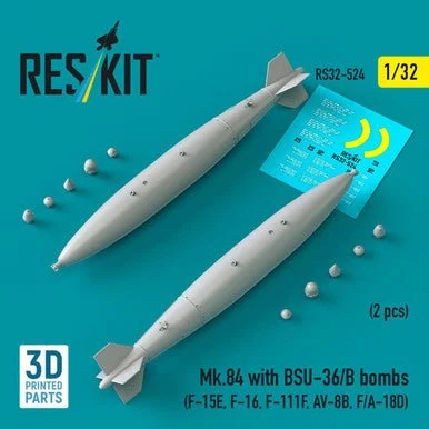 1/32 Reskit Mk.84 with BSU-36/B bombs (2 pcs) (F-15E, F-16, F-111F, AV-8B, F/A-18D) (3D