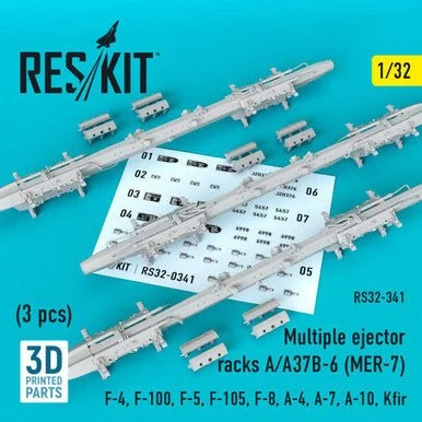 1/32 Reskit Multiple ejector racks A/A37B-6 (MER-7) (3 pcs)