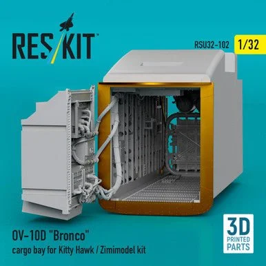 1/32 Reskit OV-10D Bronco cargo bay for Kitty Hawk/Zimimodel kit (3D Printed)