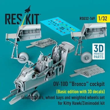 1/32 Reskit OV-10D Bronco cockpit (Basic edition with 3D decals) landing gears, wheel bays and