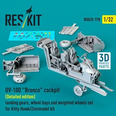1/32 Reskit OV-10D Bronco cockpit (Detailed edition) landing gears, wheel bays and weighted