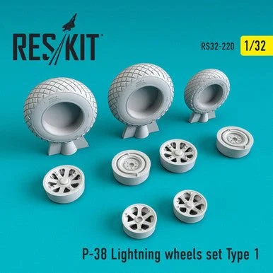 1/32 Reskit P-38 Lightning Type 1 wheels set