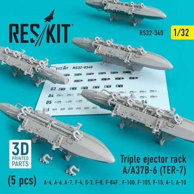 1/32 Reskit Triple Ejector Rack A/A37B-6 (TER-7) (5 pcs)