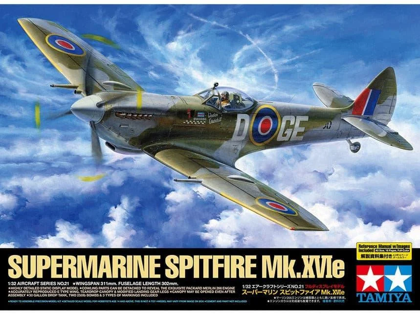 1/32 Tamiya SUPERMARINE SPITFIRE MK.XVIE 60321
