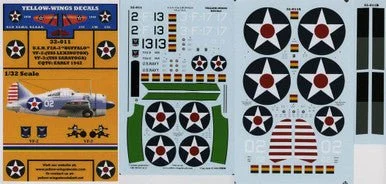 1/32 Yellow Wings Decals Brewster F2A-1/2 Buffalo