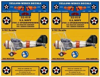 1/32 Yellow Wings Decals Curtiss F9C-2 Sparrow-Hawk