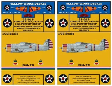 1/32 Yellow Wings Decals Curtiss P-36 Fighter Part-1