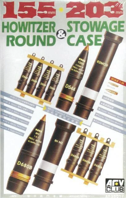 1/35 AFV 155/203mm Howitzer Round & Storage Case AF35017 - AFV Club Models