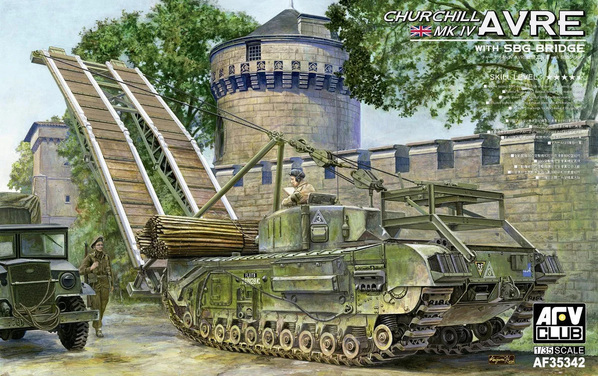 1/35 AFV Churchill MK.IV AVRE with SBG bridge AF35342 - AFV Club Models