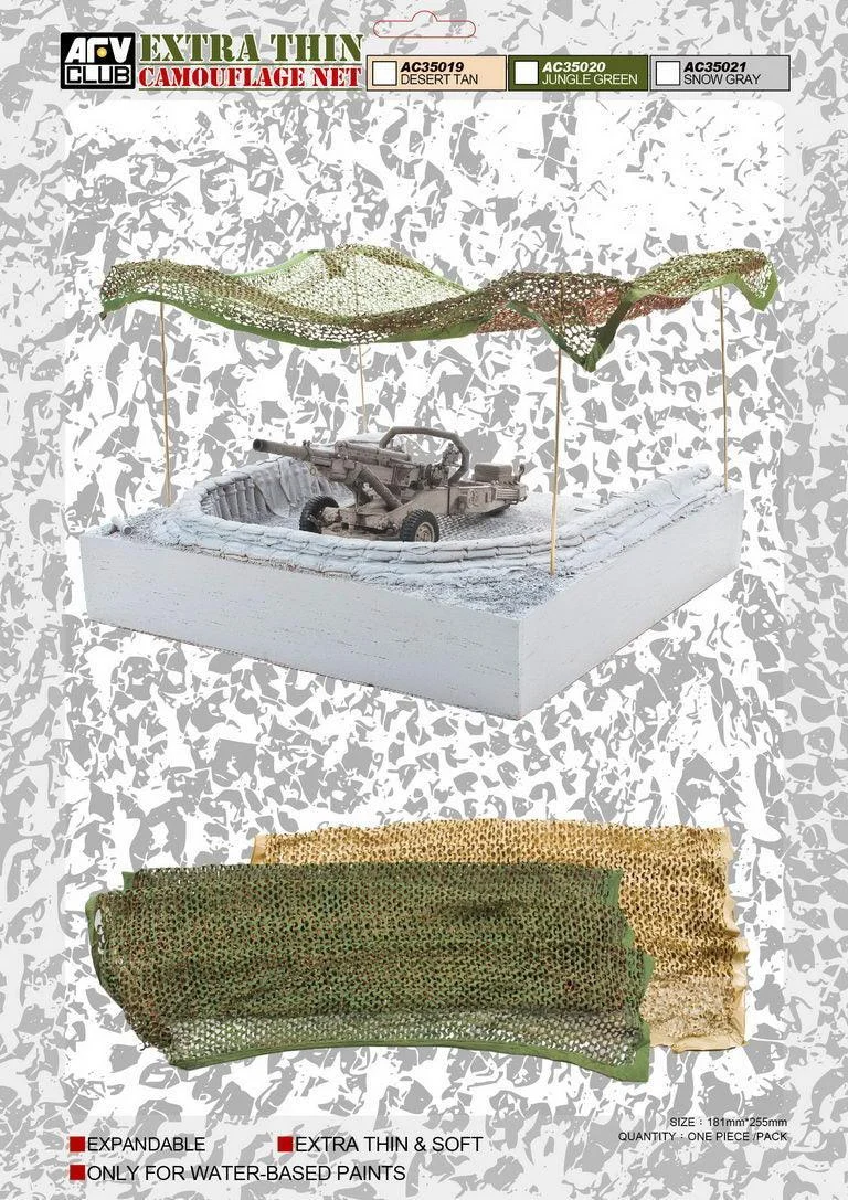 1/35 AFV Extra Thin Camouflage Net-Jungle Green AC35020