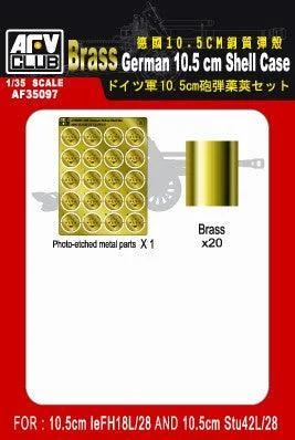 1/35 AFV German 10.5cm Shell Case (Brass) AF35097 - AFV Club Models