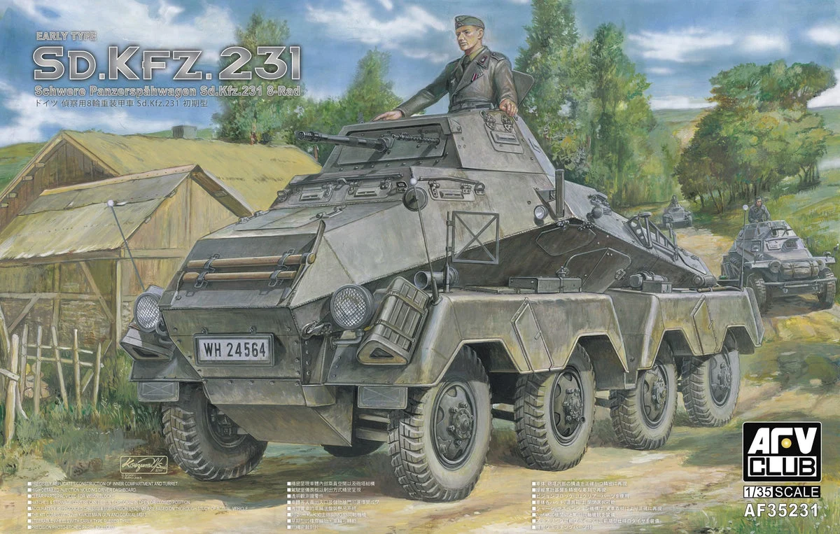 1/35 AFV GERMAN Sd.Kfz. 231 Schwerer Panzerspähwagen AF35231 - AFV Club Models
