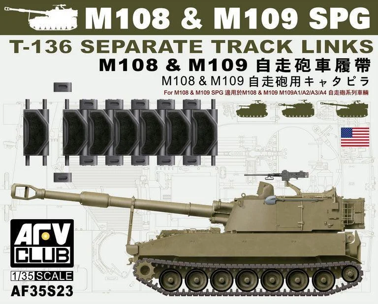 1/35 AFV T-136 Track for M108/M109 (Workale) AF35S23