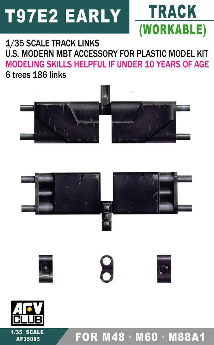 1/35 AFV T97E2 TRACK FOR M48/60 EARLY TYPE AF35005 - AFV Club Models