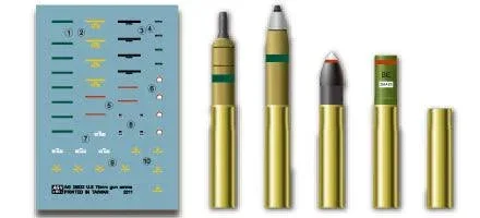 1/35 AFV U.S. 75mm Gun Ammo Set (BRASS) AG35033 - AFV Club Models