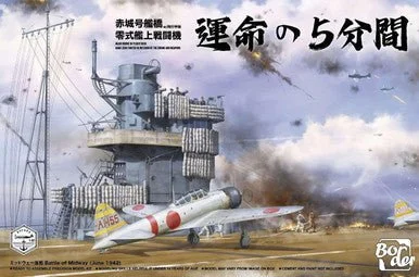 1/35 Border Model A6M2 Zero & Akagi Bridge / Deck Plastic Model Kit