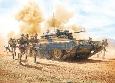 1/35 Crusader Mk II Tank w/5 8th Army Infantry - Italeri