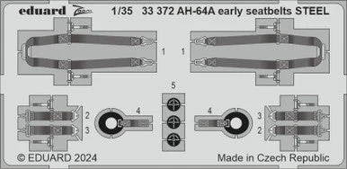 1/35 Eduard AH-64A early seatbelts STEEL Zoom set for TRUMPETER