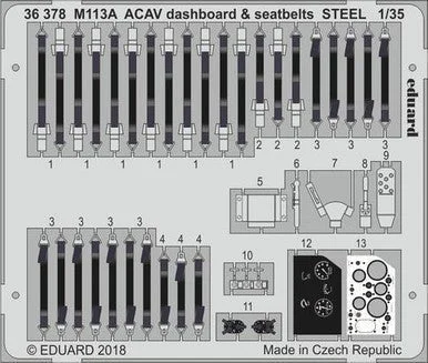 1/35 Eduard DasHBBard & Seatbelts M113A ACAV Steel for AFV (Pre-Painted)