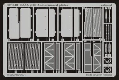 1/35 Eduard T-55A grill and armoured platesfor Tamiya 35257