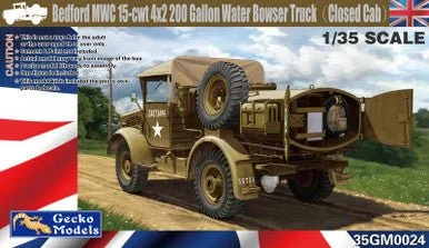 1/35 Gecko Models Bedford MWC 15-cwt 4x2 200 Gallon Water Bowser Truck Close Cab