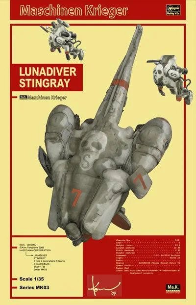 1/35 Hasegawa Lunadiver Stingray 64003