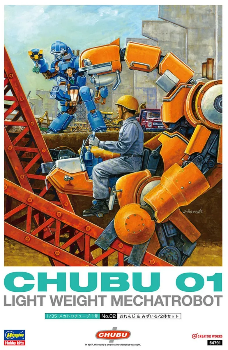 1/35 Hasegawa MechatroChubu #01, #02 Orange & Sky Blue 64791