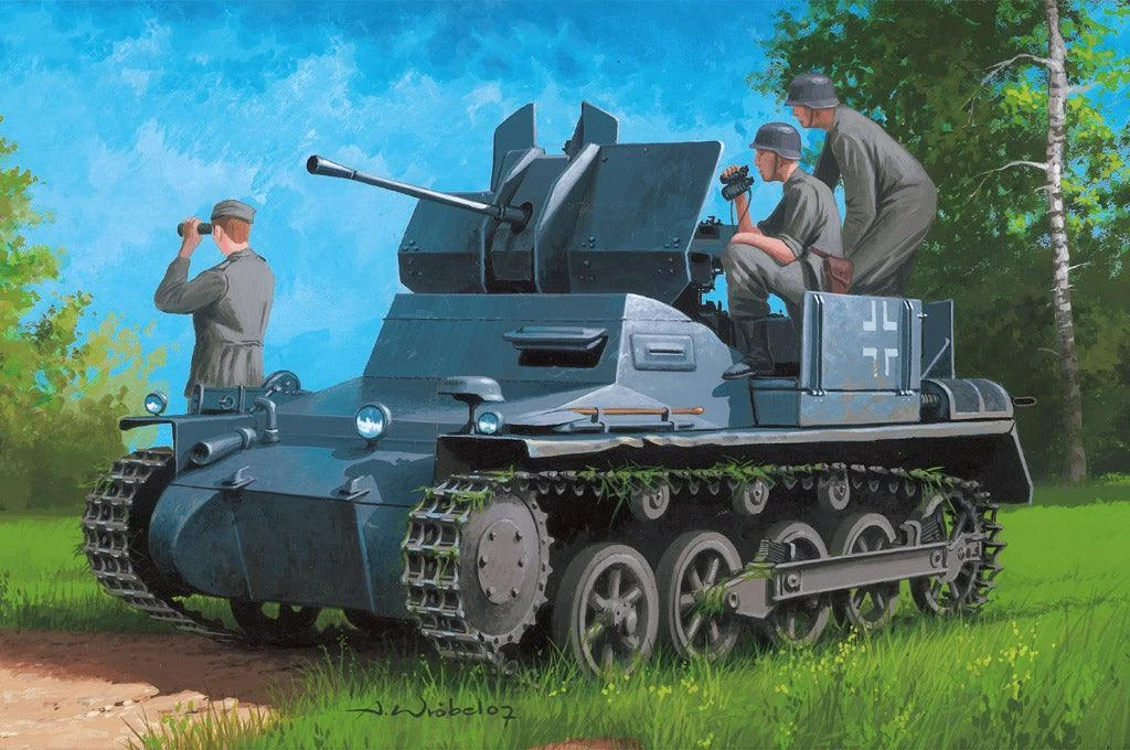 1/35 Hobby Boss German Flakpanzer IA w/Ammo.Trailer 80147