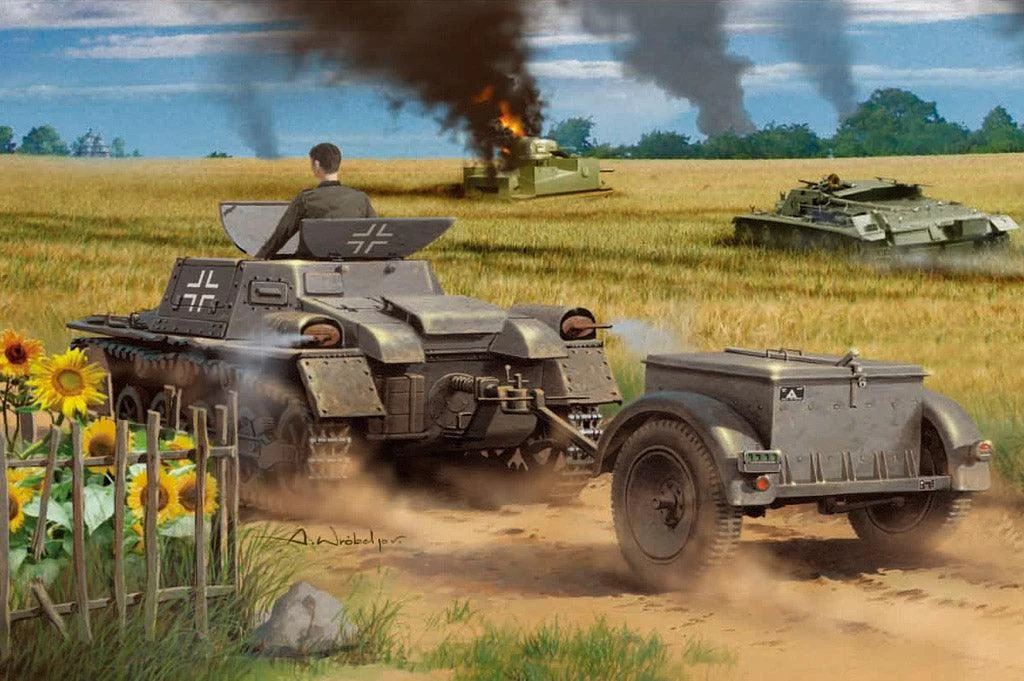 1/35 Hobby Boss Munitionsschlepper auf Panzerkampfwagen I Ausf A with Ammo Trailer 80146