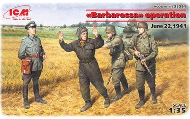 1/35 ICM Barbarossa operation, June 22,1941 (4 figures - 1 german officer, 2 german soldiers, 1 captured soviet tankman)