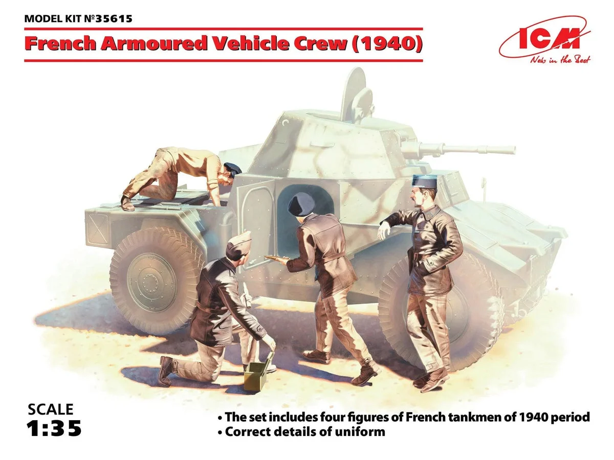 1/35 ICM French Armored Vehicle Crew (1940) 35615
