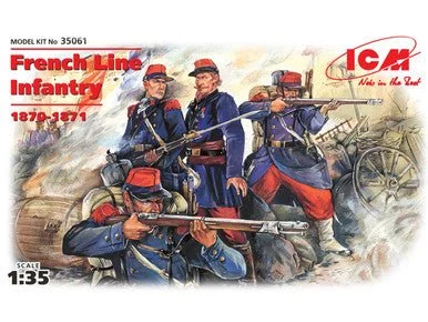 1/35 ICM French Line Infantry (1870-1871) (4 figures - 1 officer, 3 soldiers)