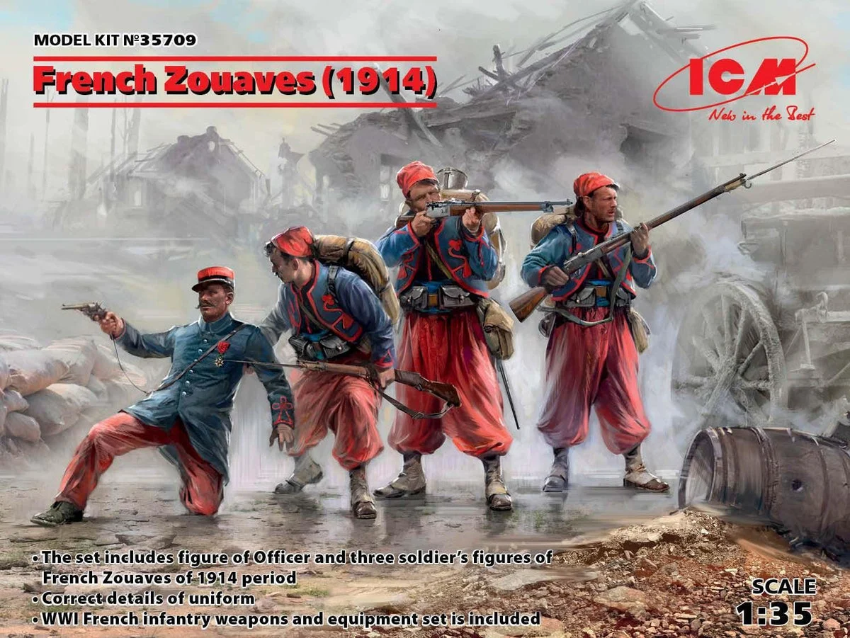 1/35 ICM French Zouaves (1914) 4 Figures 35709
