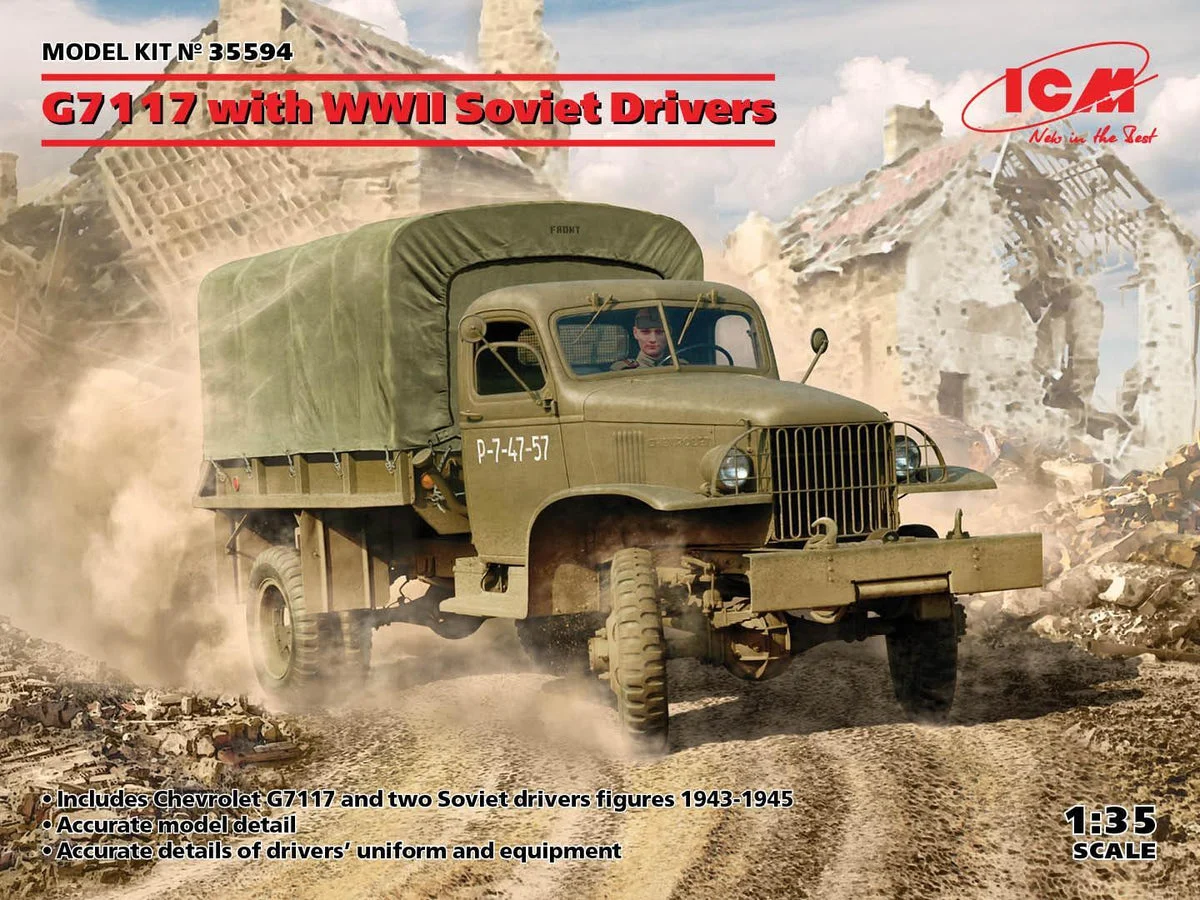 1/35 ICM G7117 with WWII Soviet Drivers 35594