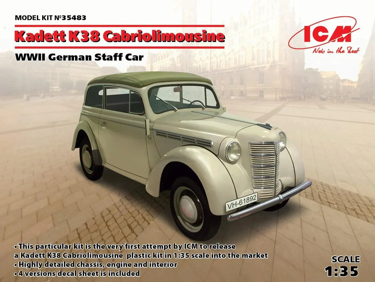 1/35 ICM Kadett K38 Cabriolimousine - WWII German Staff Car 35483