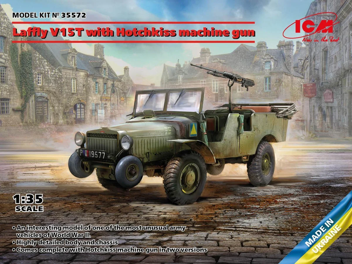 1/35 ICM Laffly V15T with Hotchkiss Machine Gun 35572