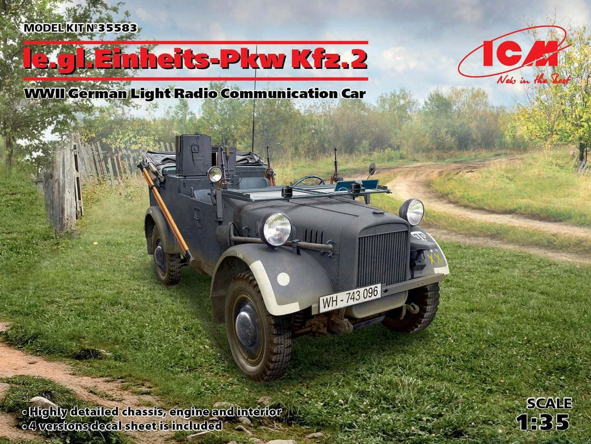 1/35 ICM le.gl.Einheits-Pkw Kfz.2 Radio Communication Car 35583