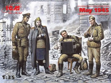 1/35 ICM May 1945 (4 figures - 1 officer, 2 soldiers, 1 military servicewoman)