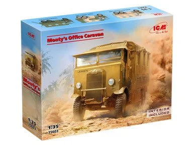1/35 ICM Monty's Office Caravan Plastic Model Kit - ICM Models