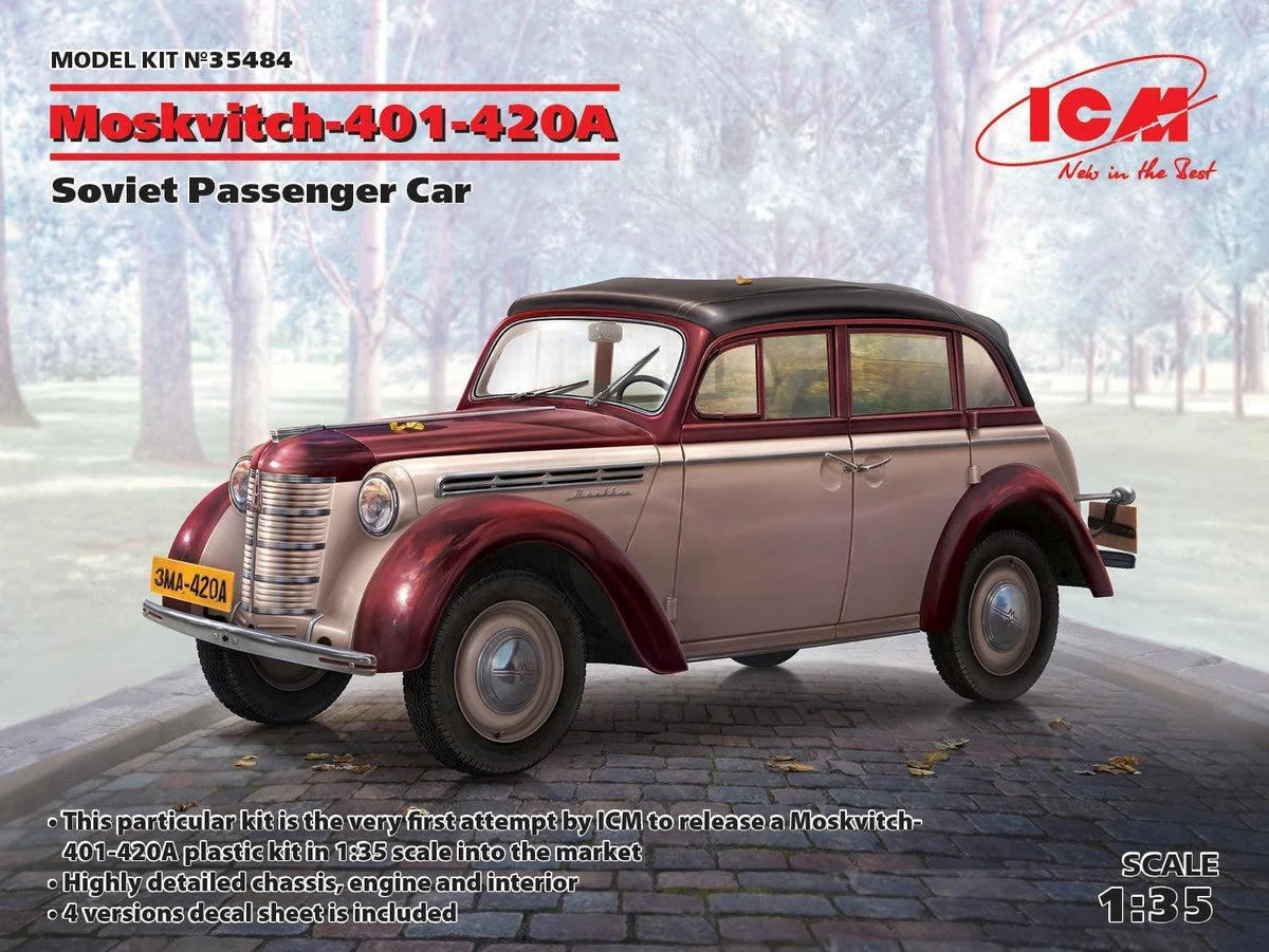 1/35 ICM Moskvitch-401-420A Soviet Passenger Car 35484