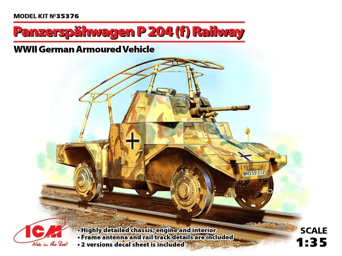 1/35 ICM Panzerspähwagen P 204 (F) Railway 35376