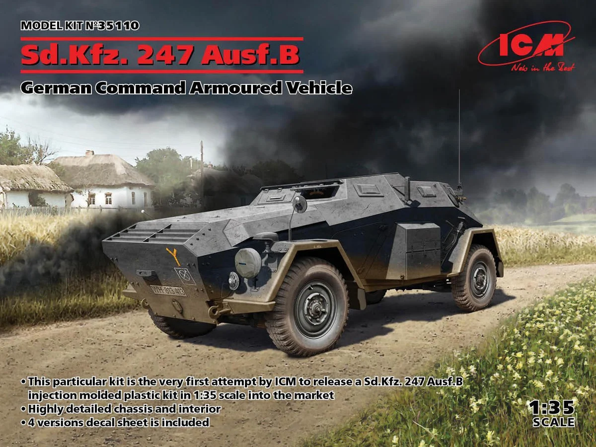 1/35 ICM Sd.Kfz. 247 Ausf.B - German Command Armored Vehicle 35110