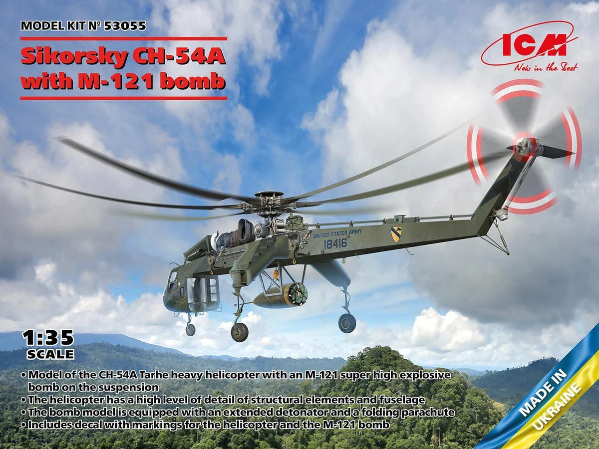 1/35 ICM Sikorsky CH-54A Tarhe with M-121 Bomb 53055
