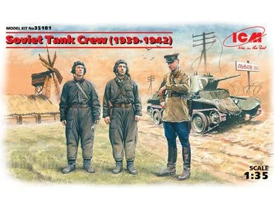 1/35 ICM Soviet Tank Crew (1939-1942) (3 figures - 1 officer, 2 tankmen)
