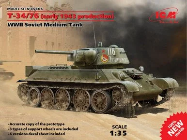 1/35 ICM T-34/76 (early 1943 production), WWII Soviet Medium Tank