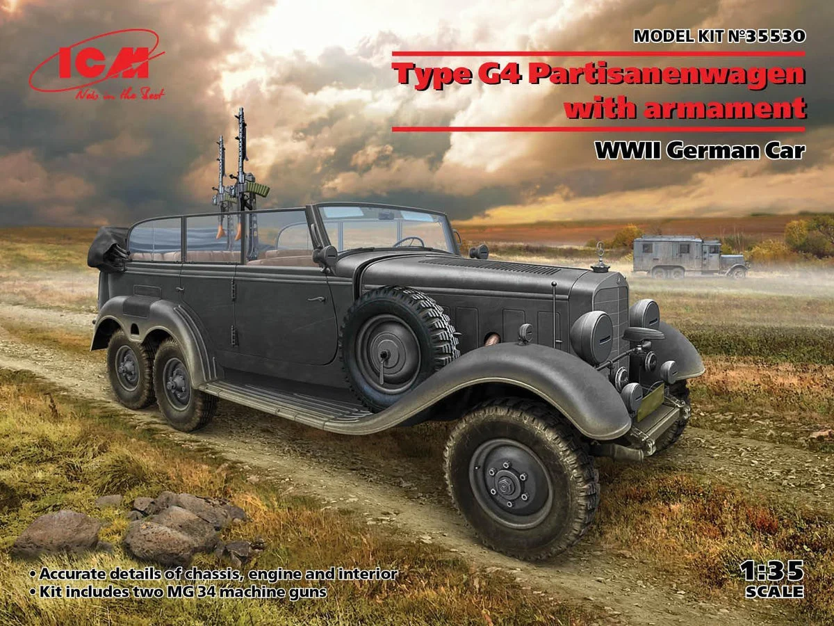 1/35 ICM Type G4 Partisanenwagen - German WWII Vehicle with Machine Gun 35530